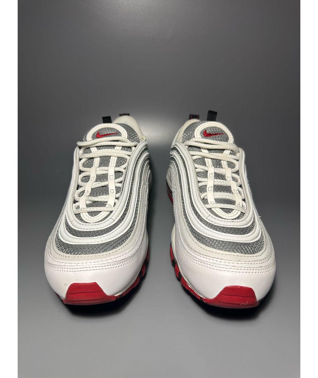 NIKE Белые текстильные низкие кроссовки / кеды, фото 2