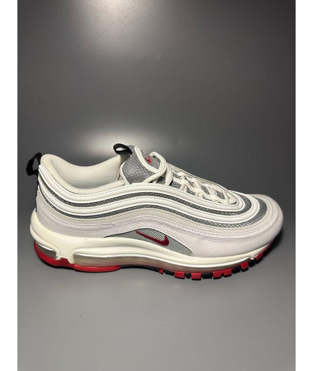 NIKE Белые текстильные низкие кроссовки / кеды, фото 9