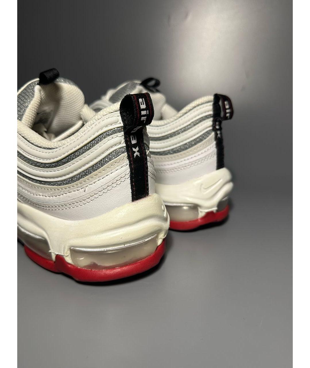 NIKE Белые текстильные низкие кроссовки / кеды, фото 8