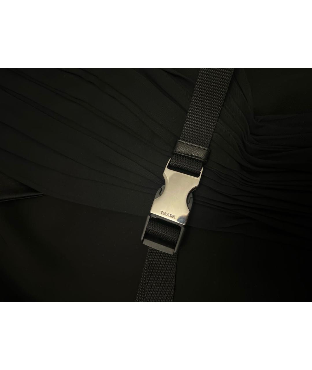 PRADA Черное вискозное коктейльное платье, фото 3