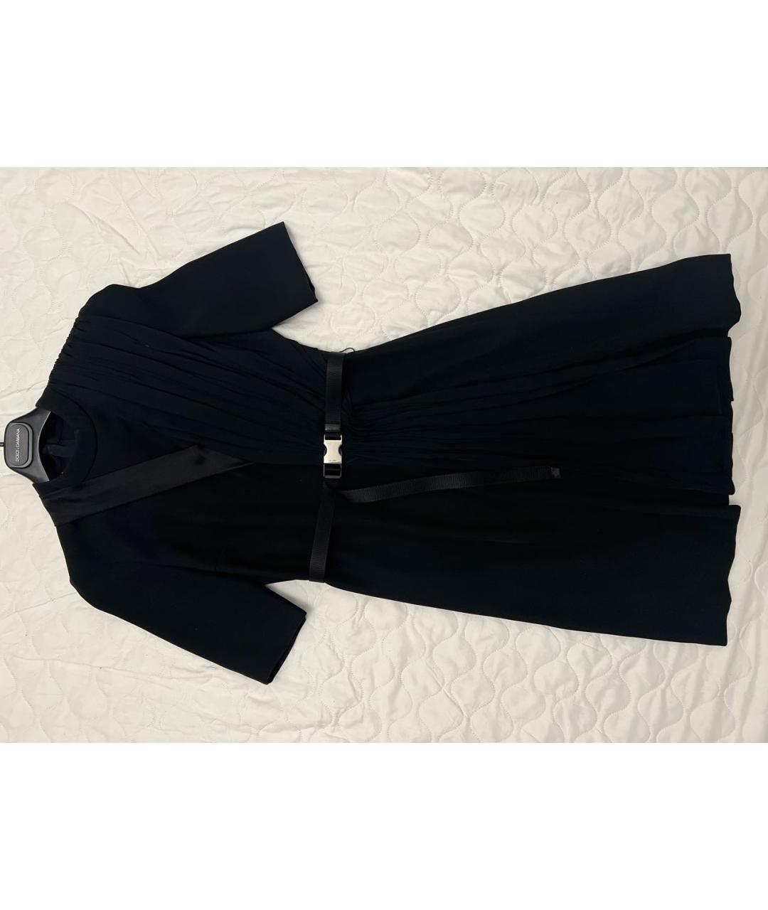 PRADA Черное вискозное коктейльное платье, фото 2