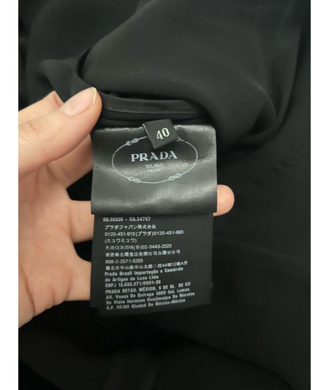 PRADA Черное вискозное коктейльное платье, фото 7