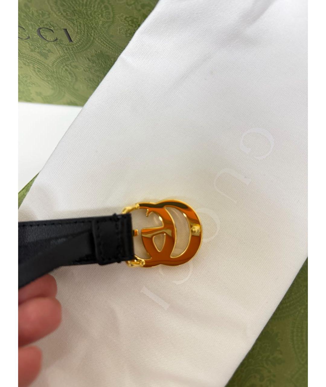 GUCCI Черный кожаный ремень, фото 5