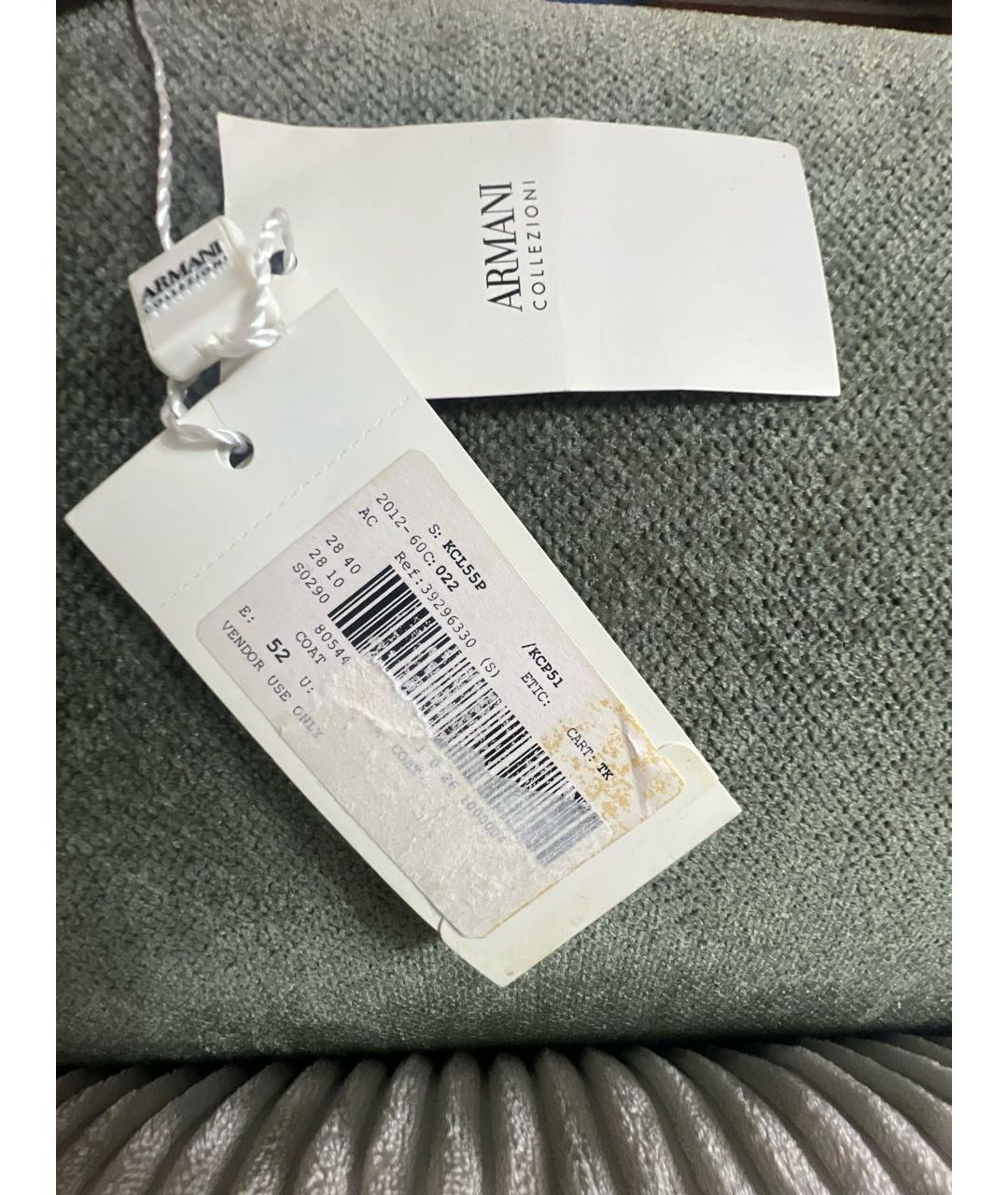 ARMANI COLLEZIONI Антрацитовая кожаная дубленка/шуба, фото 7