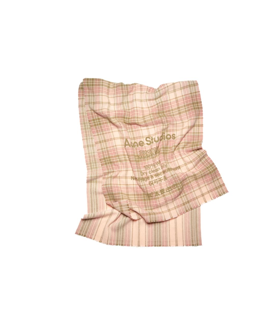 ACNE STUDIOS Розовый шерстяной платок, фото 1