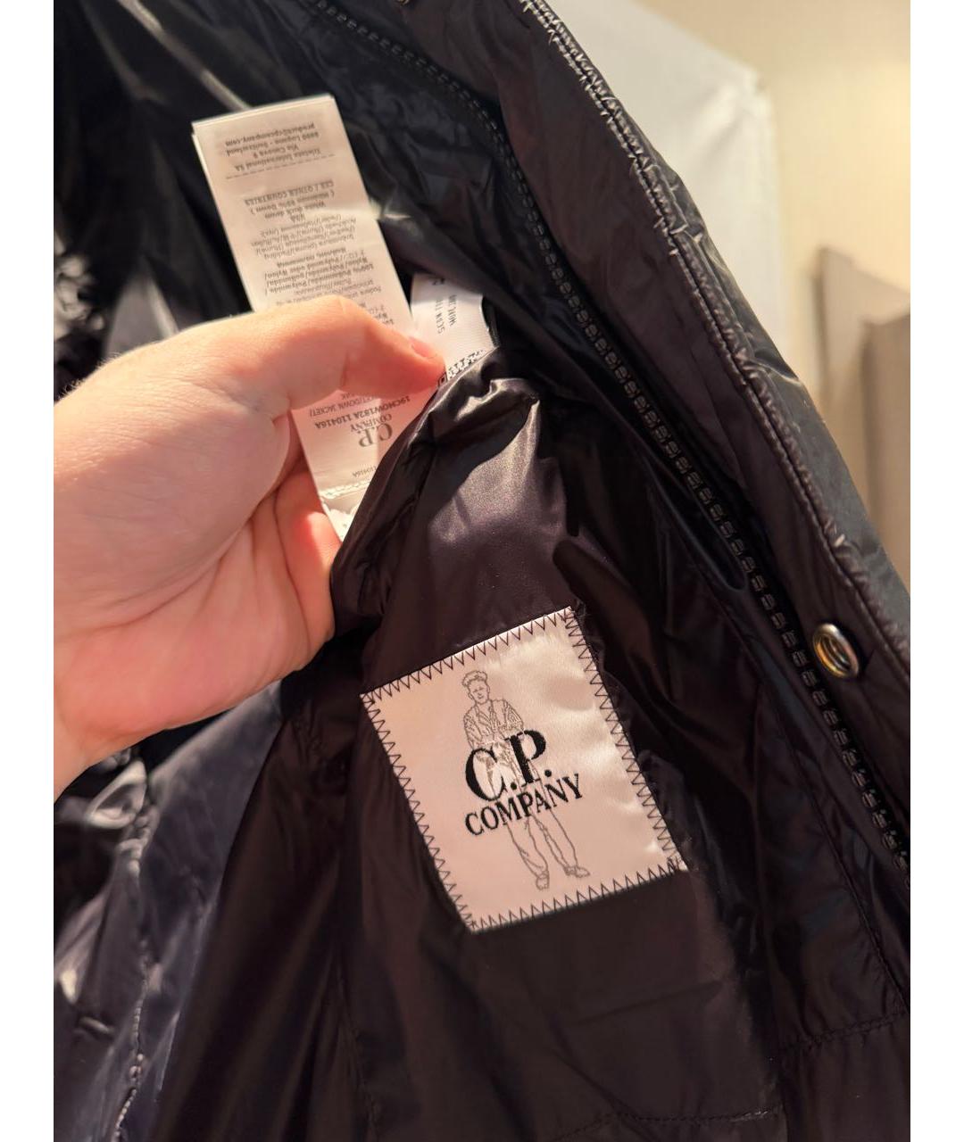 CP COMPANY Черный полиамидовый пуховик, фото 4