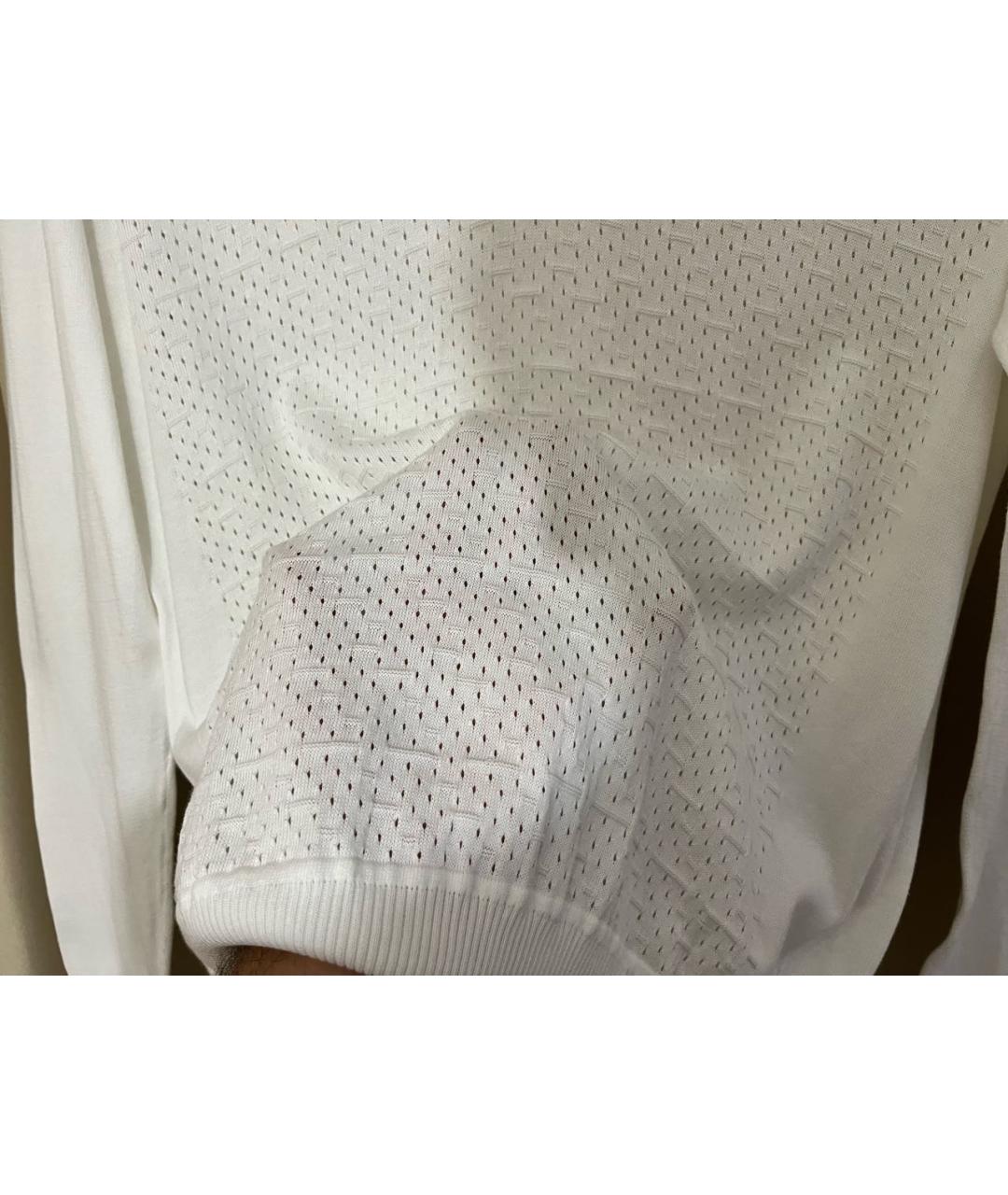 BRIONI Белый хлопковый джемпер / свитер, фото 4