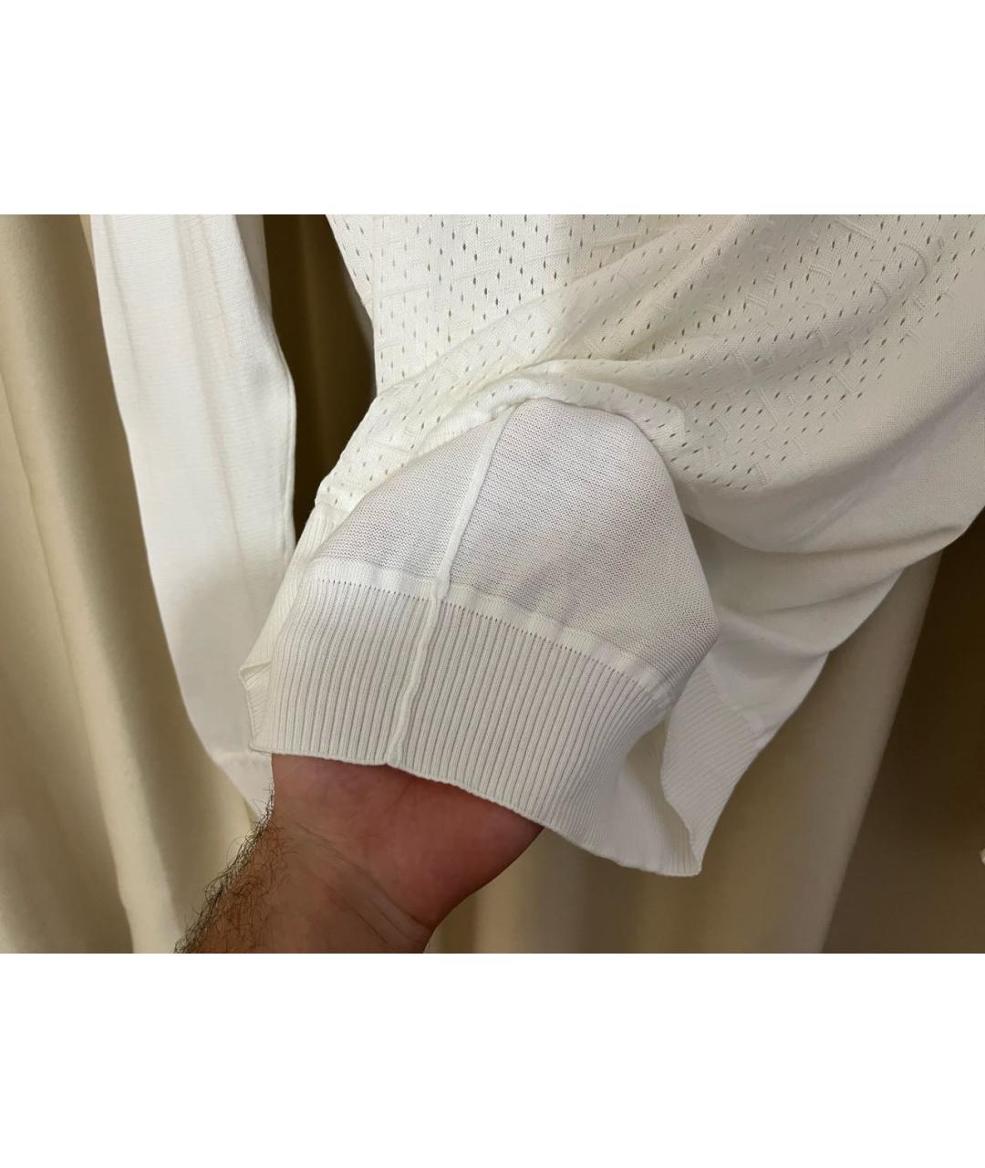 BRIONI Белый хлопковый джемпер / свитер, фото 3