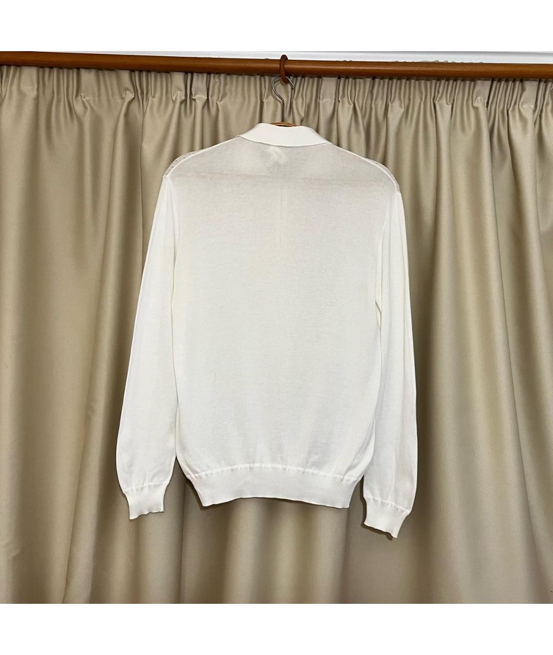 BRIONI Белый хлопковый джемпер / свитер, фото 2