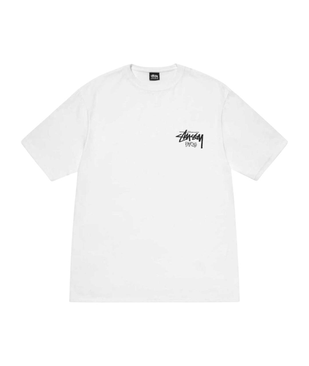 STUSSY Белая хлопковая футболка, фото 1