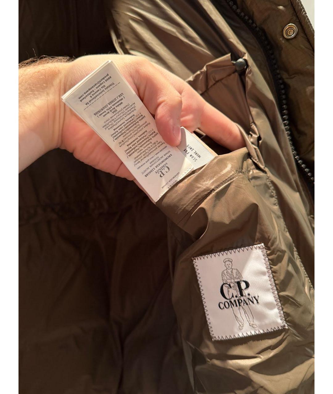 CP COMPANY Хаки полиамидовый пуховик, фото 4
