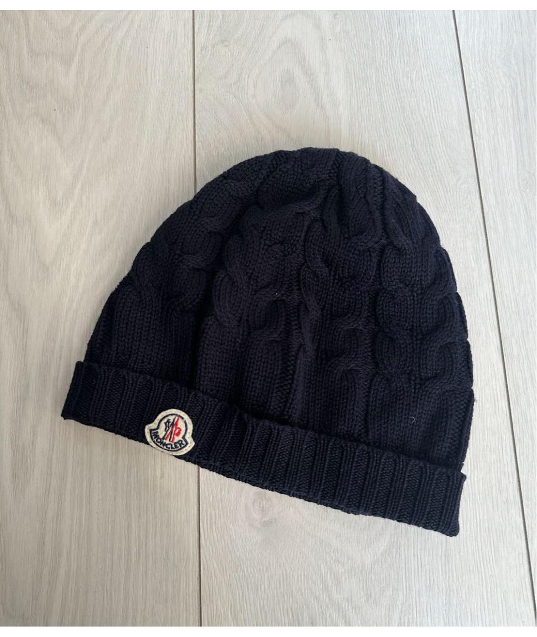 MONCLER Темно-синяя шапка, фото 5