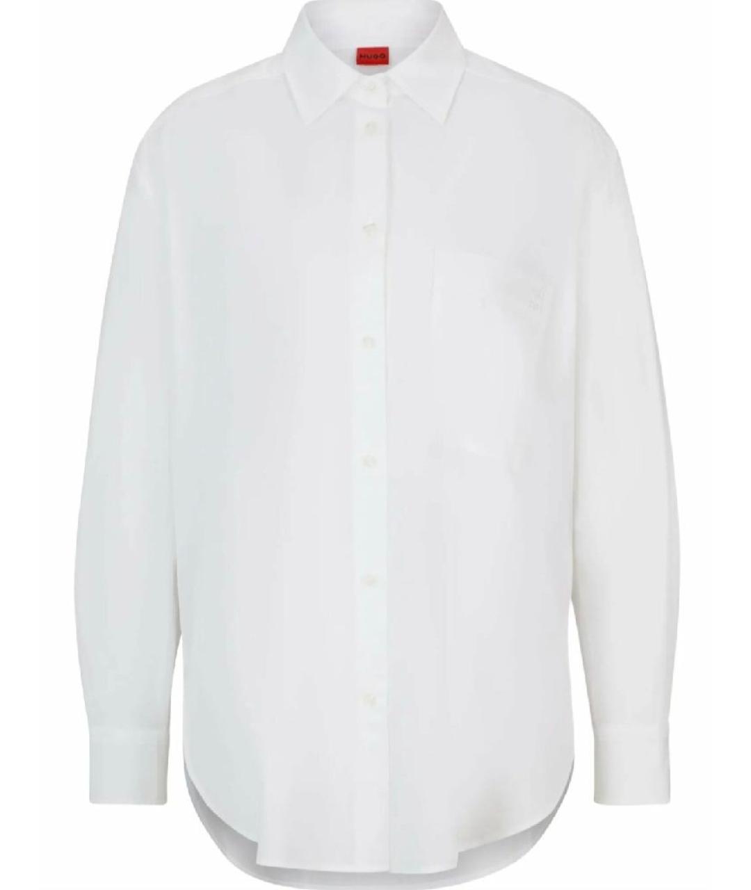 HUGO Белая хлопковая рубашка, фото 1