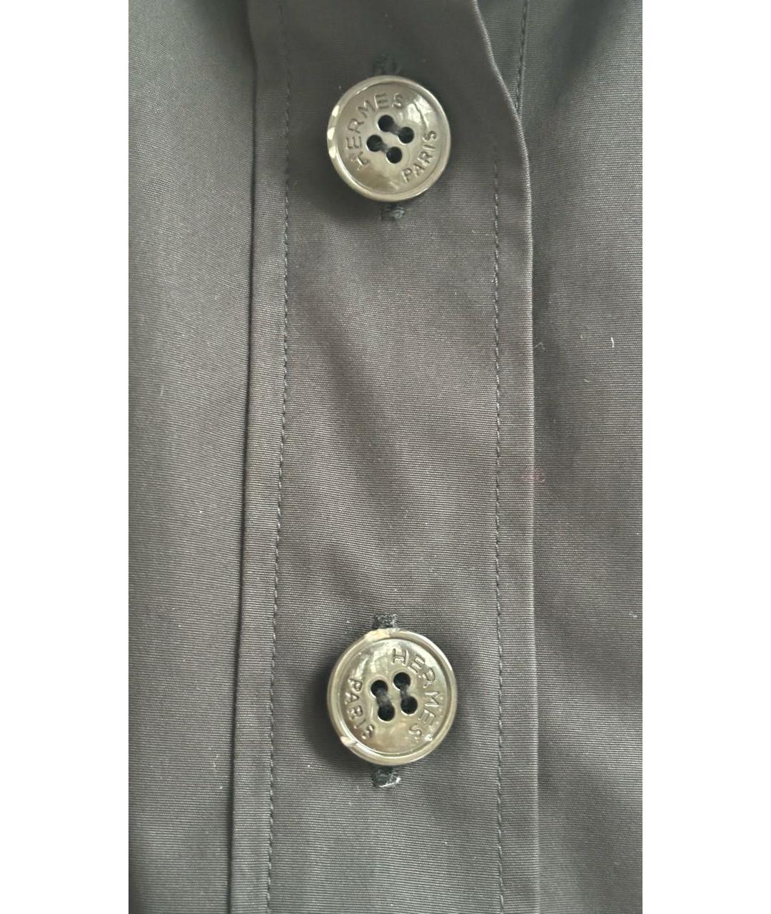HERMES Черное хлопковое повседневное платье, фото 4
