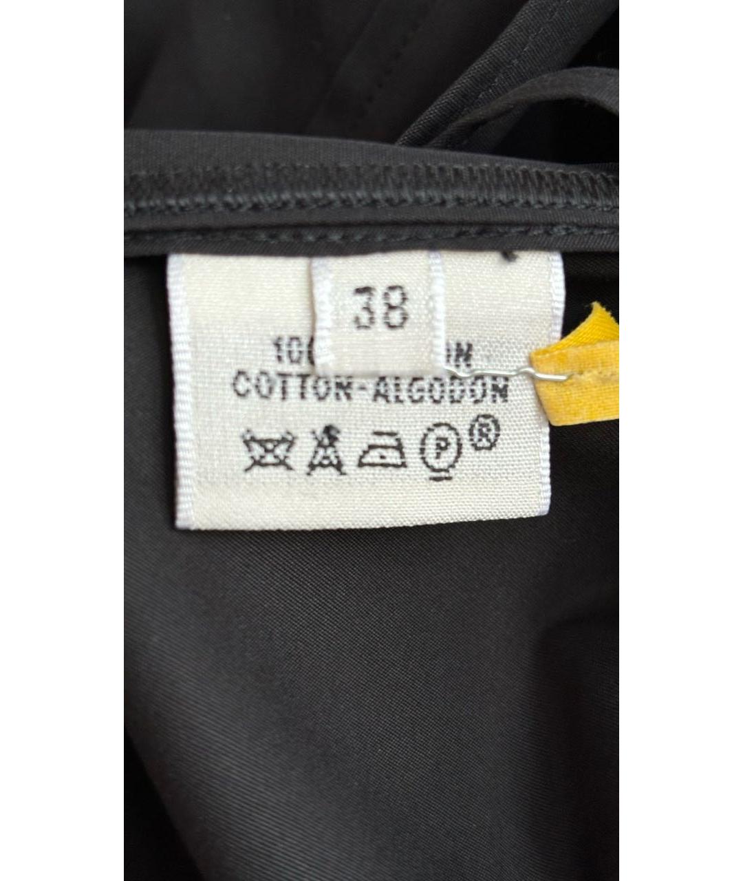 HERMES Черное хлопковое повседневное платье, фото 8