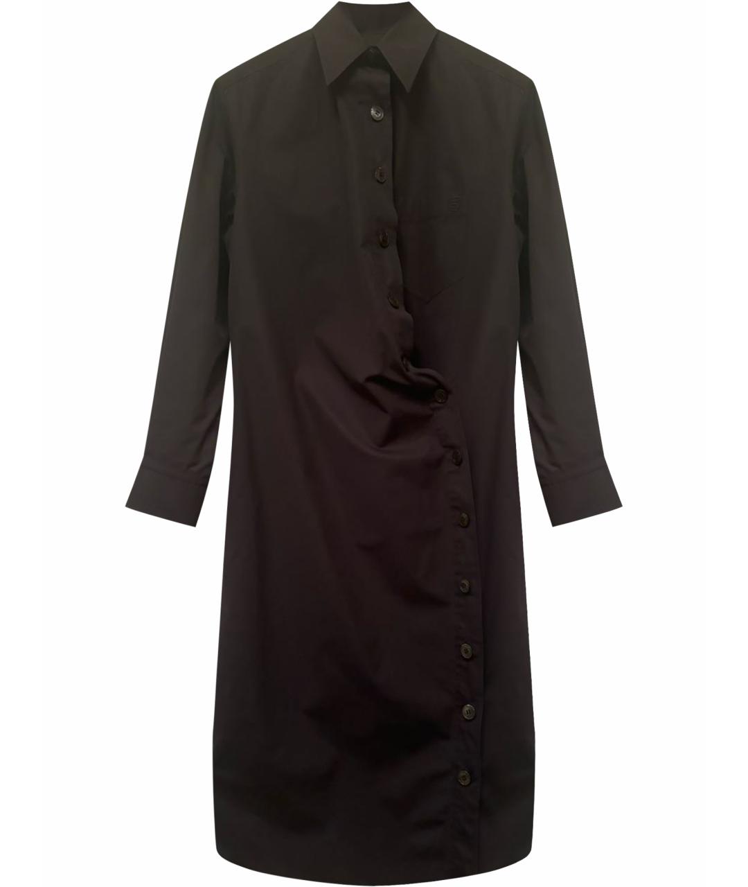 HERMES Черное хлопковое повседневное платье, фото 1