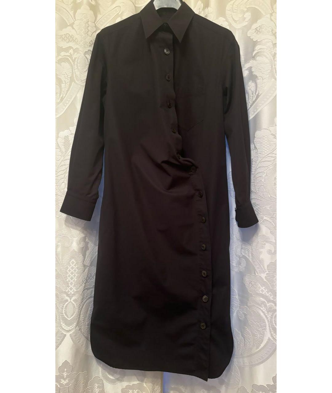 HERMES Черное хлопковое повседневное платье, фото 9