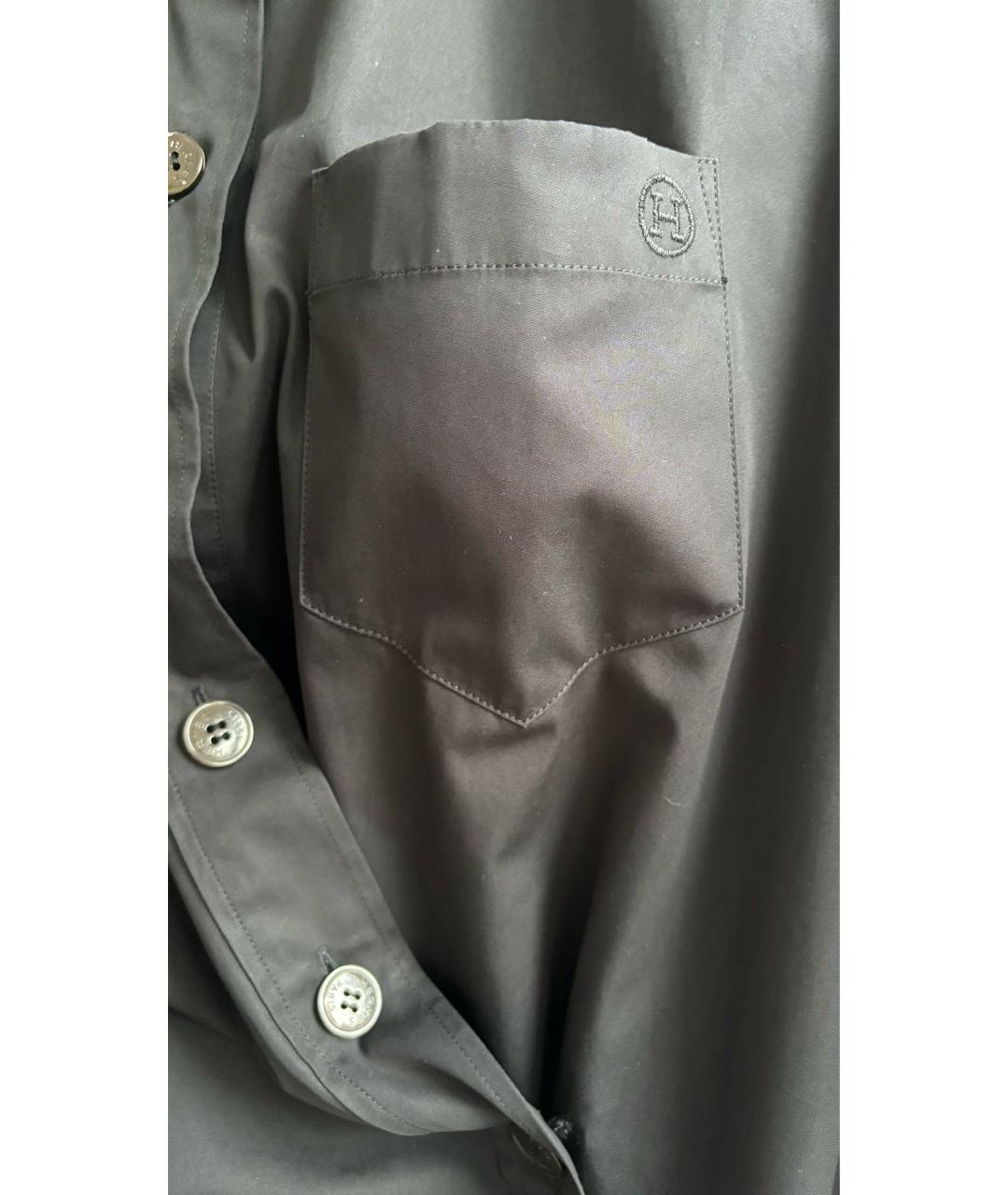 HERMES Черное хлопковое повседневное платье, фото 6