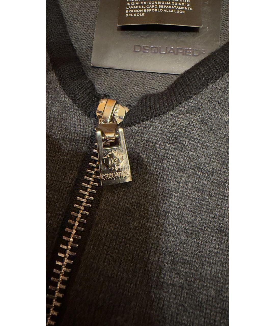 DSQUARED2 Антрацитовый хлопковый кардиган, фото 4