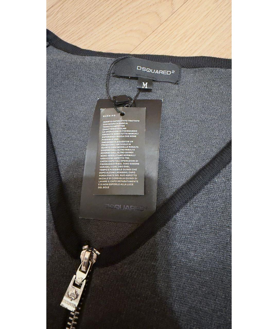 DSQUARED2 Антрацитовый хлопковый кардиган, фото 3
