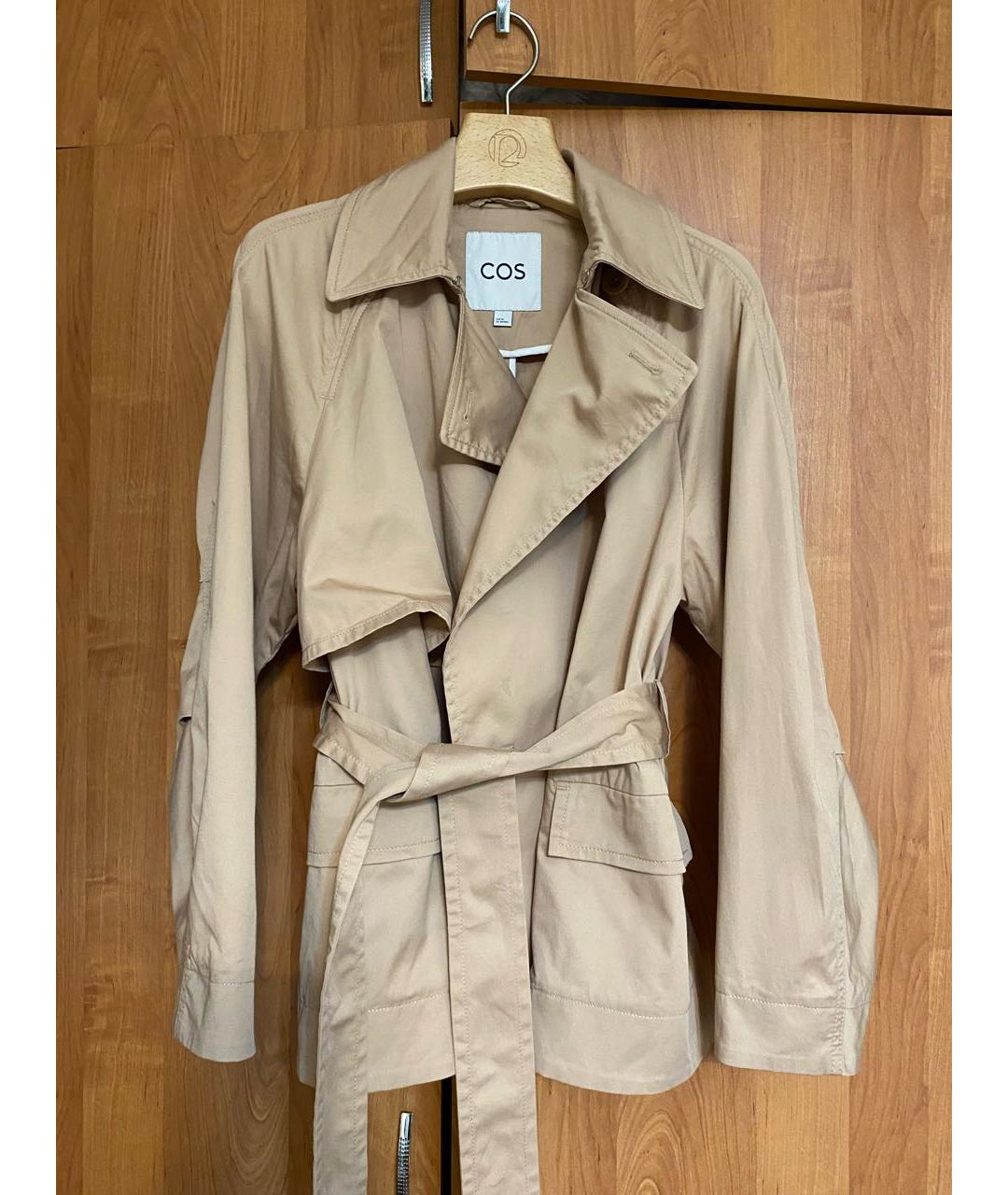 COS Бежевый хлопковый тренч/плащ, фото 7