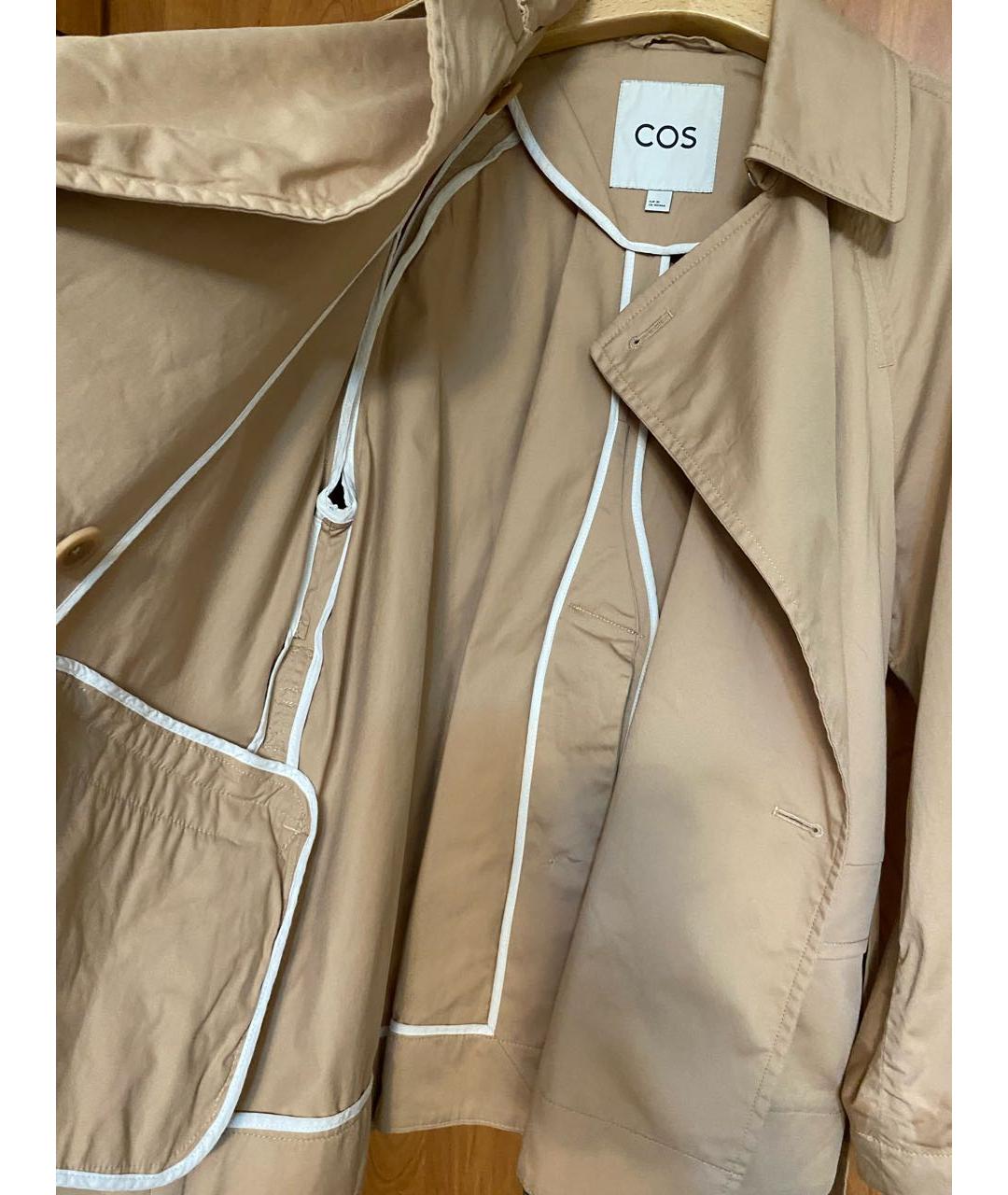 COS Бежевый хлопковый тренч/плащ, фото 4