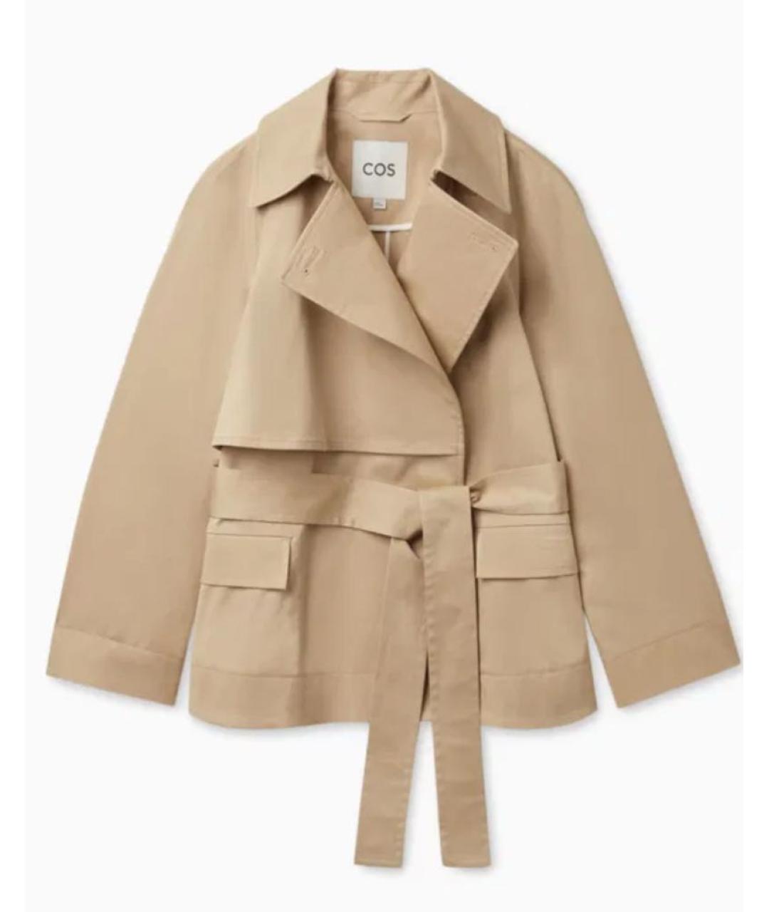 COS Бежевый хлопковый тренч/плащ, фото 9