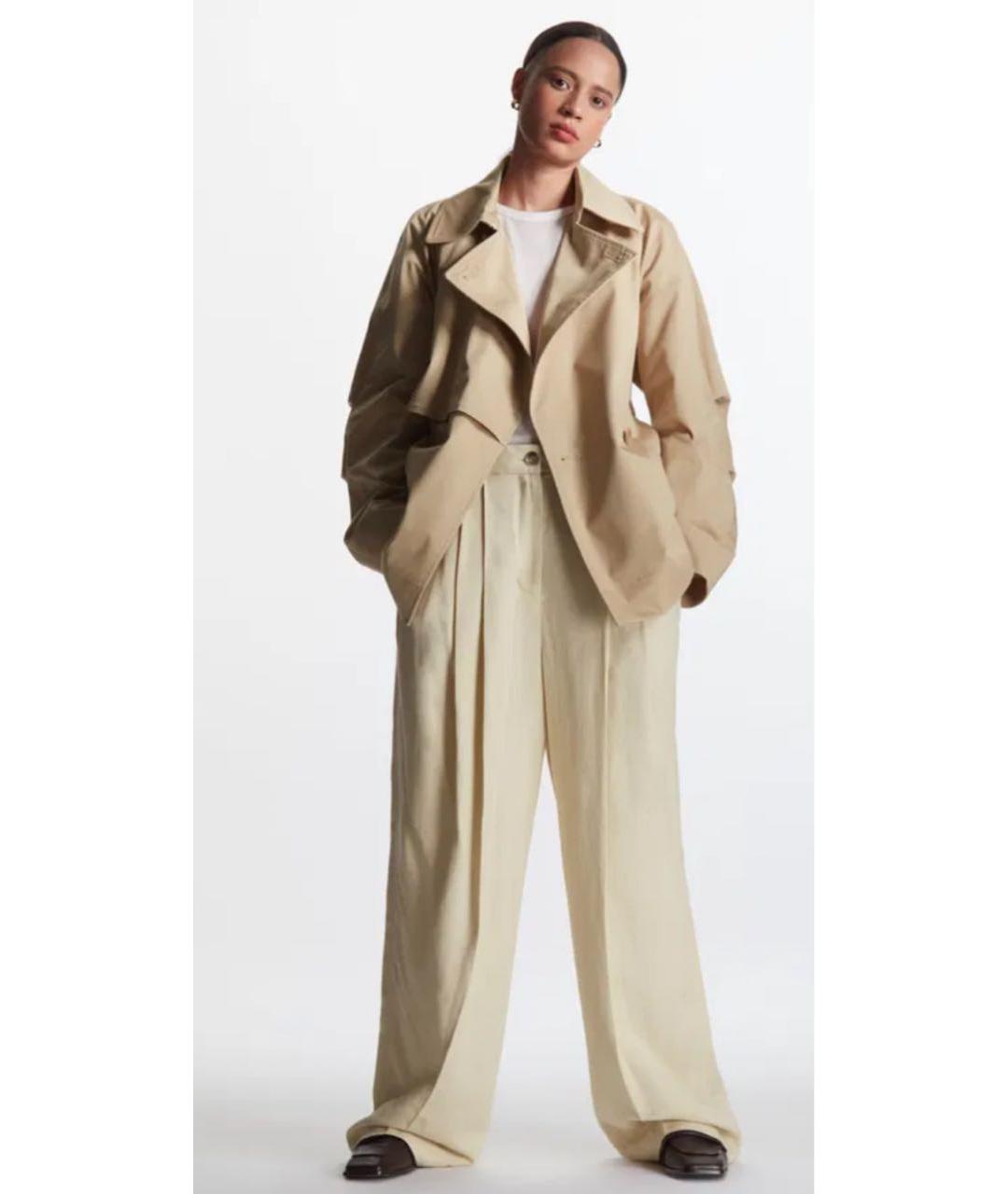 COS Бежевый хлопковый тренч/плащ, фото 6