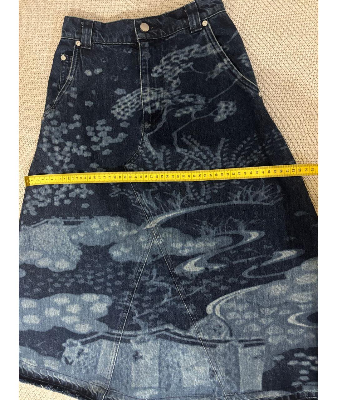 RED VALENTINO Синяя деним юбка миди, фото 8