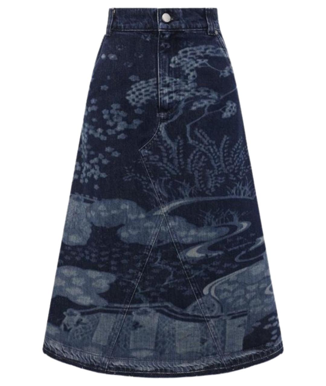 RED VALENTINO Синяя деним юбка миди, фото 1