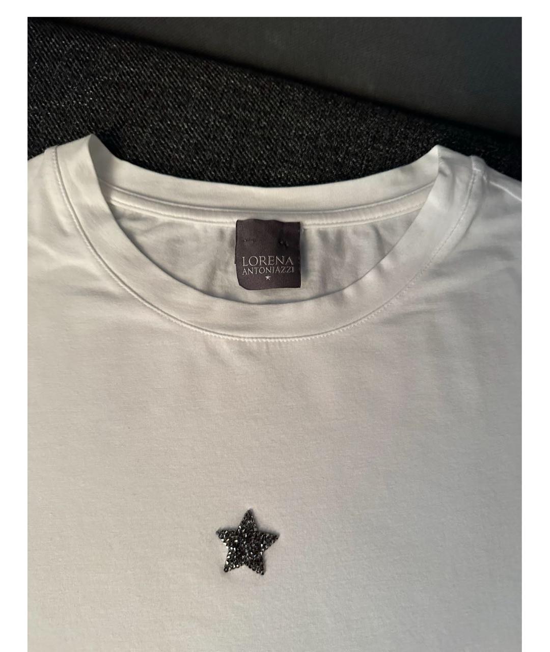 LORENA ANTONIAZZI Белая хлопковая футболка, фото 5