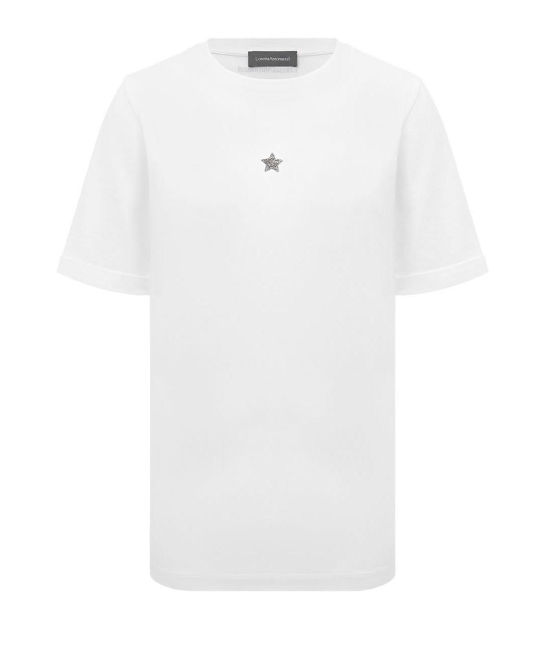 LORENA ANTONIAZZI Белая хлопковая футболка, фото 1