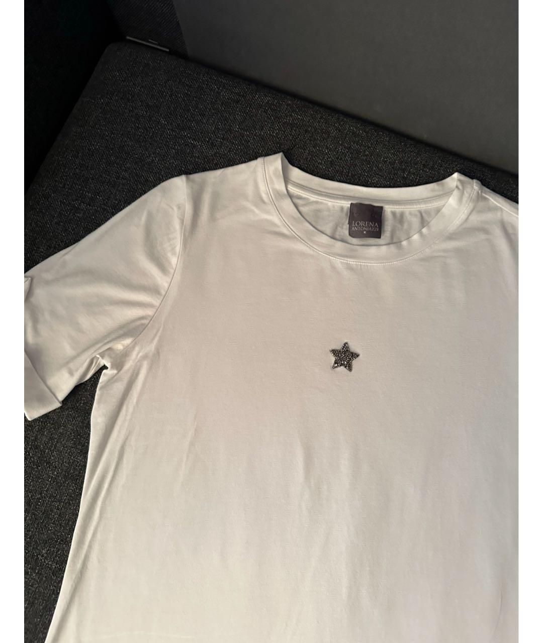 LORENA ANTONIAZZI Белая хлопковая футболка, фото 4