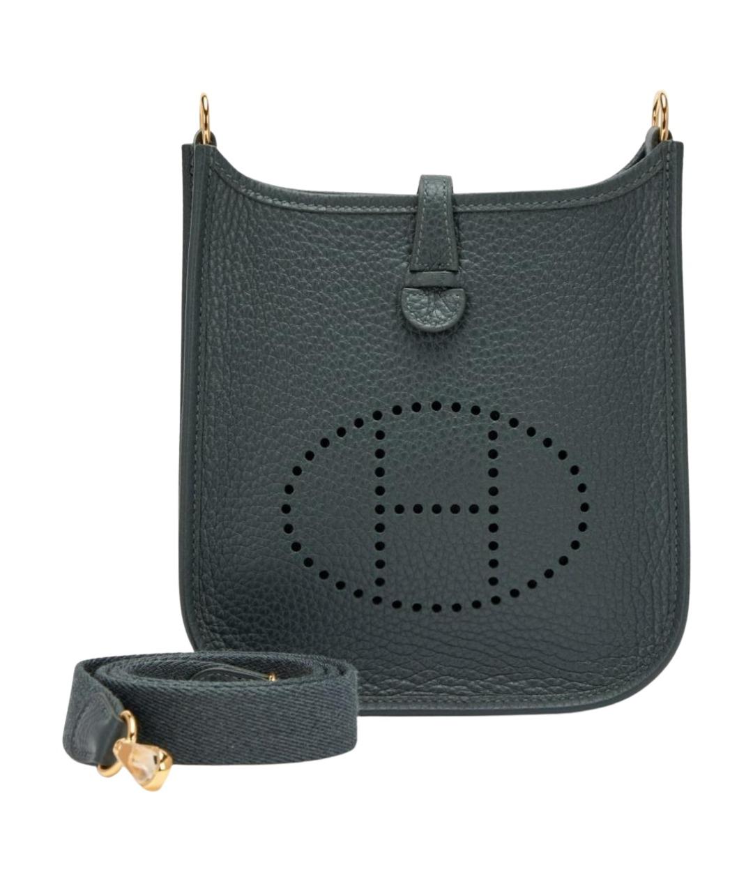 HERMES Серая кожаная сумка через плечо, фото 1