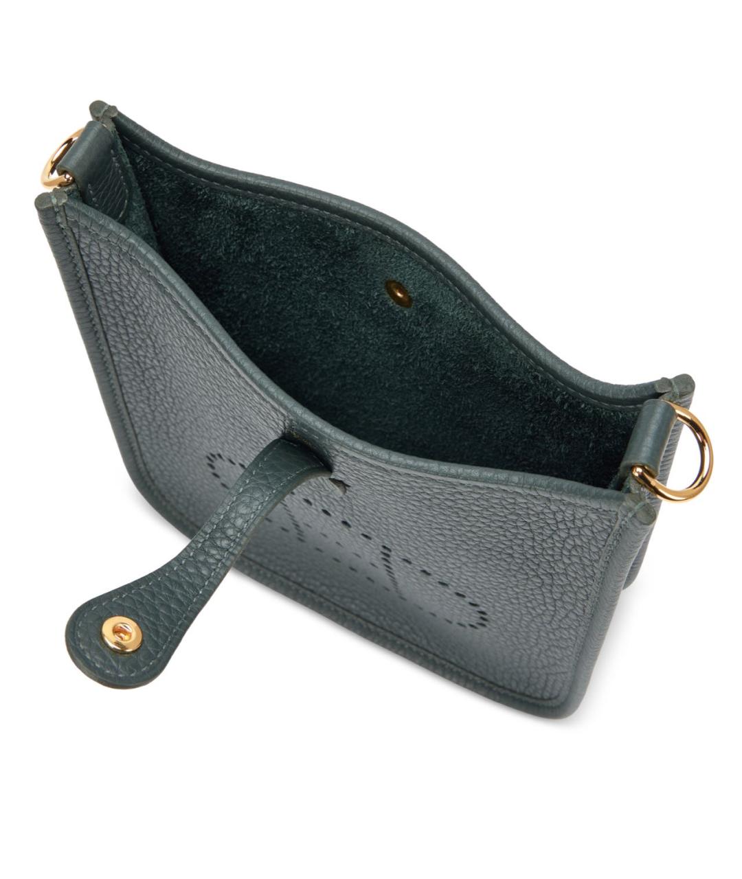 HERMES Серая кожаная сумка через плечо, фото 4