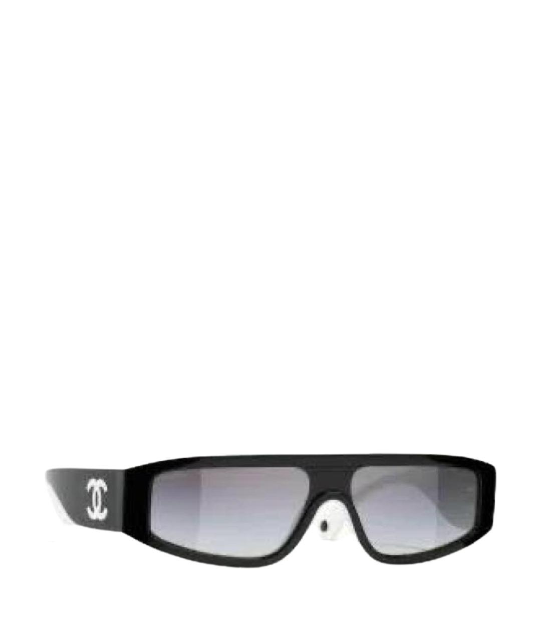 CHANEL Черные пластиковые солнцезащитные очки, фото 1