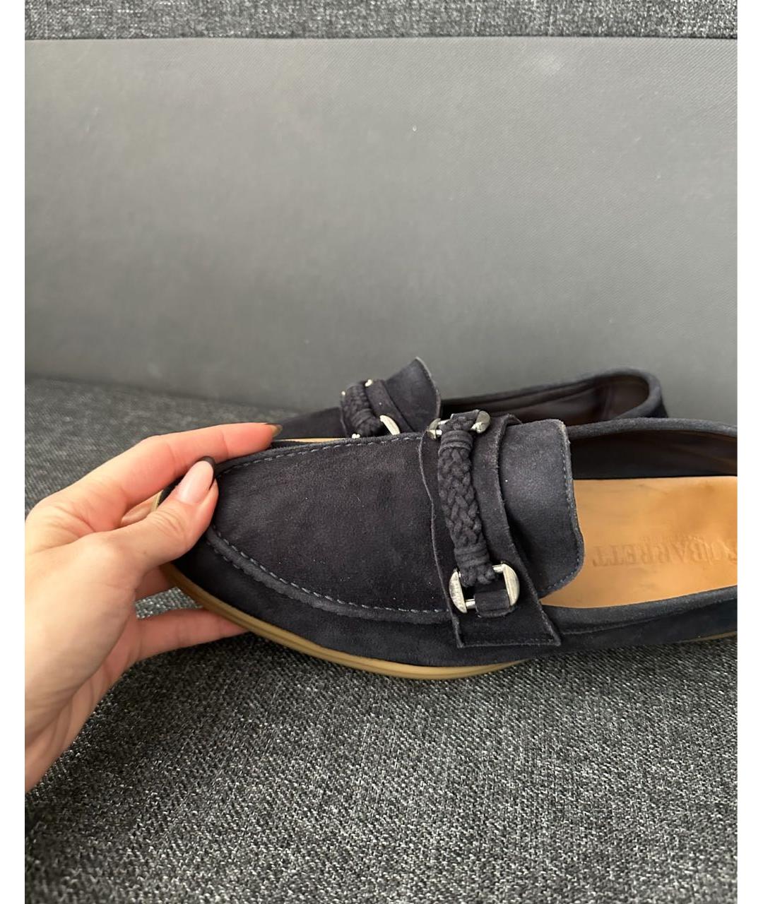 BARRETT Антрацитовые замшевые лоферы, фото 2