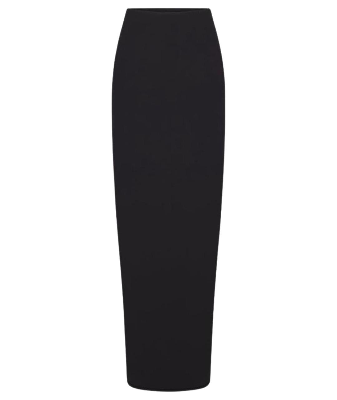 SKIMS Черная хлопковая юбка макси, фото 1