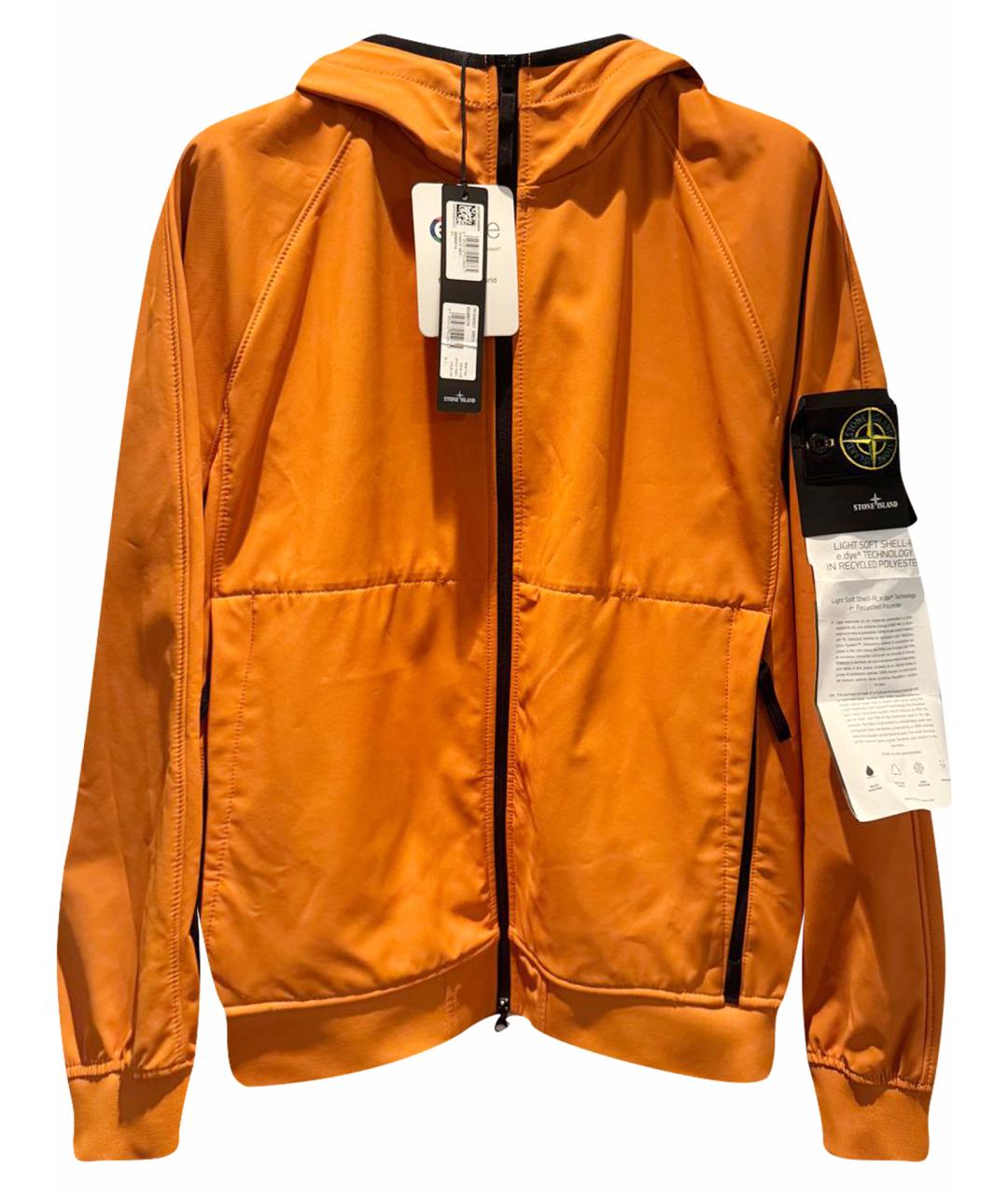 STONE ISLAND Оранжевая полиэстеровая куртка, фото 1