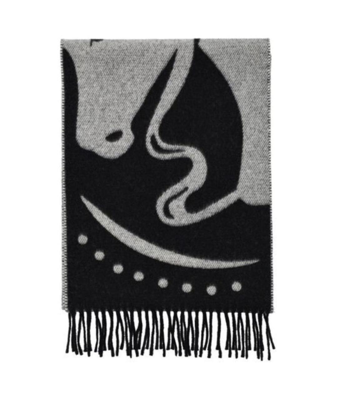 BURBERRY Черный шарф, фото 1