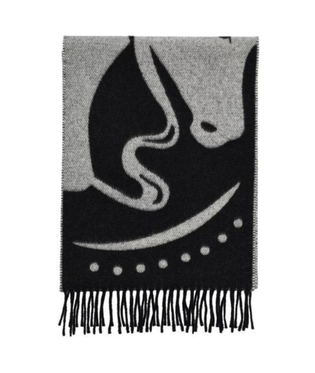 BURBERRY Черный шарф, фото 3