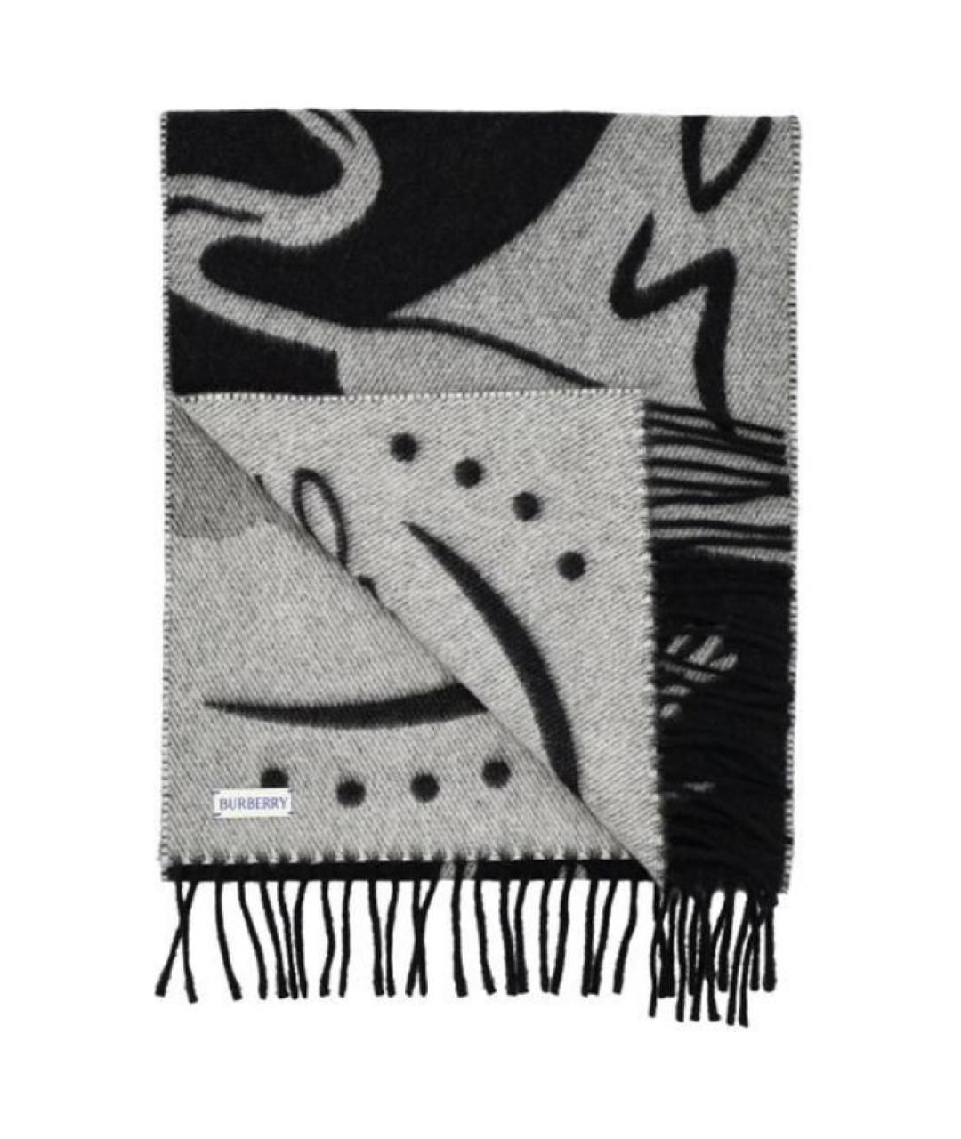 BURBERRY Черный шарф, фото 2