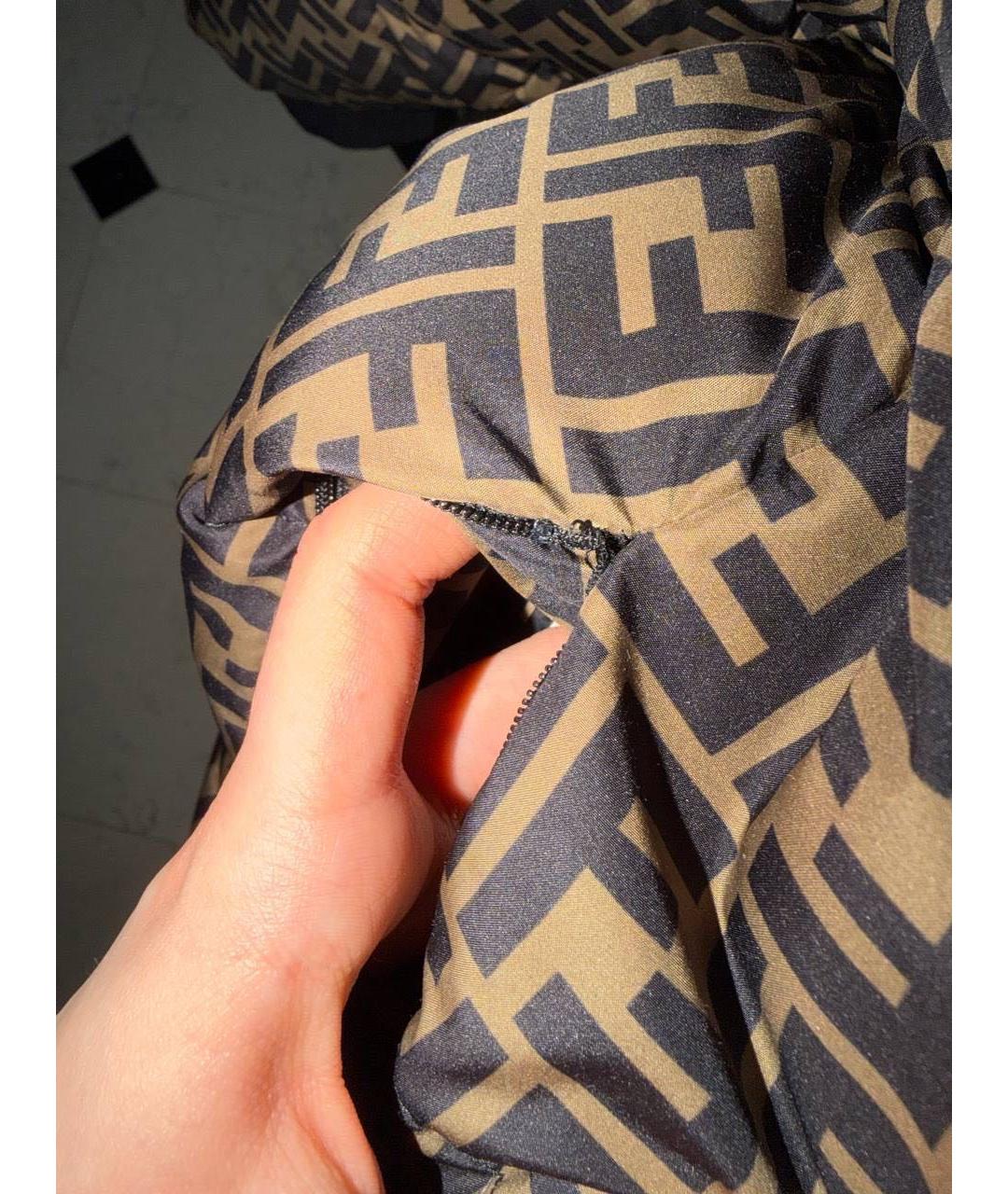 FENDI Черная полиэстеровая куртка, фото 7