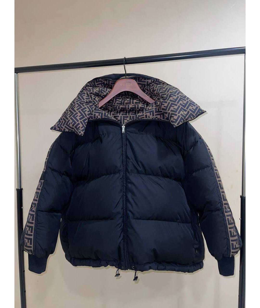 FENDI Черная полиэстеровая куртка, фото 8