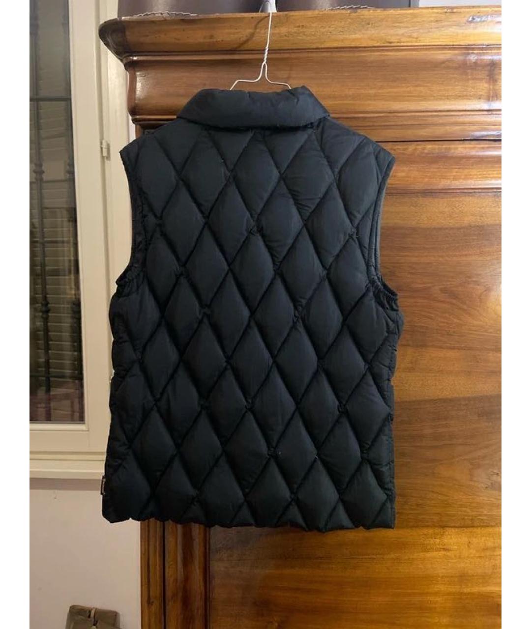 MONCLER Черный полиэстеровый жилет, фото 2