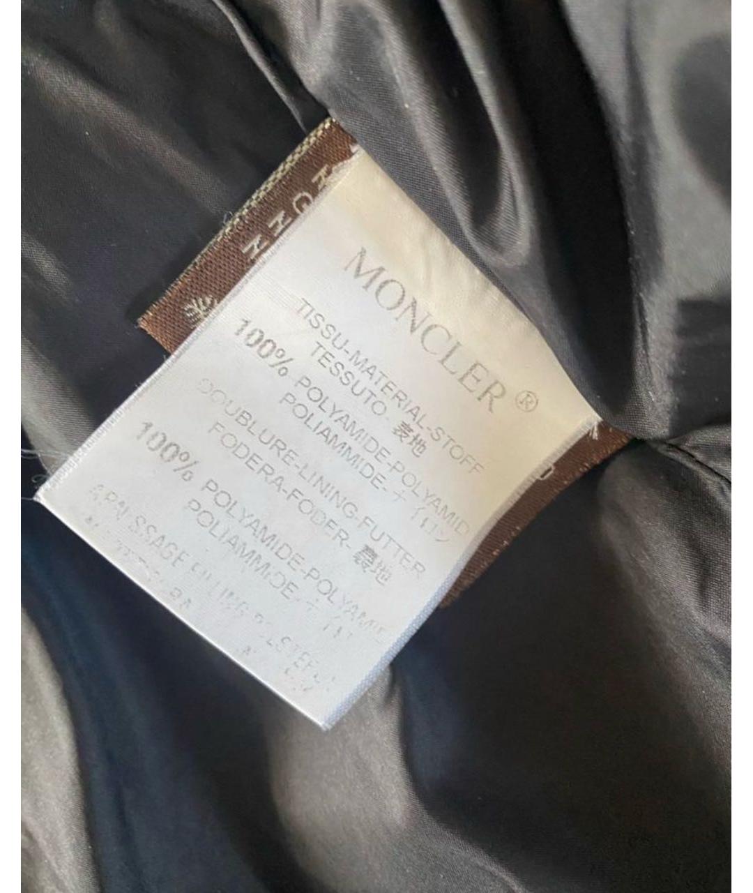 MONCLER Черный полиэстеровый жилет, фото 7