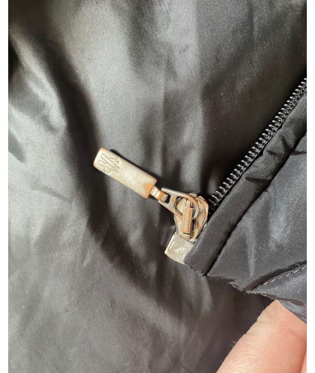 MONCLER Черный полиэстеровый жилет, фото 8