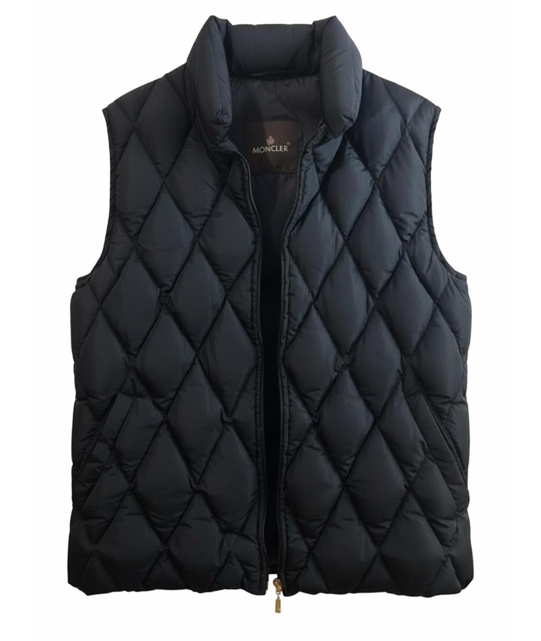 MONCLER Черный полиэстеровый жилет, фото 1
