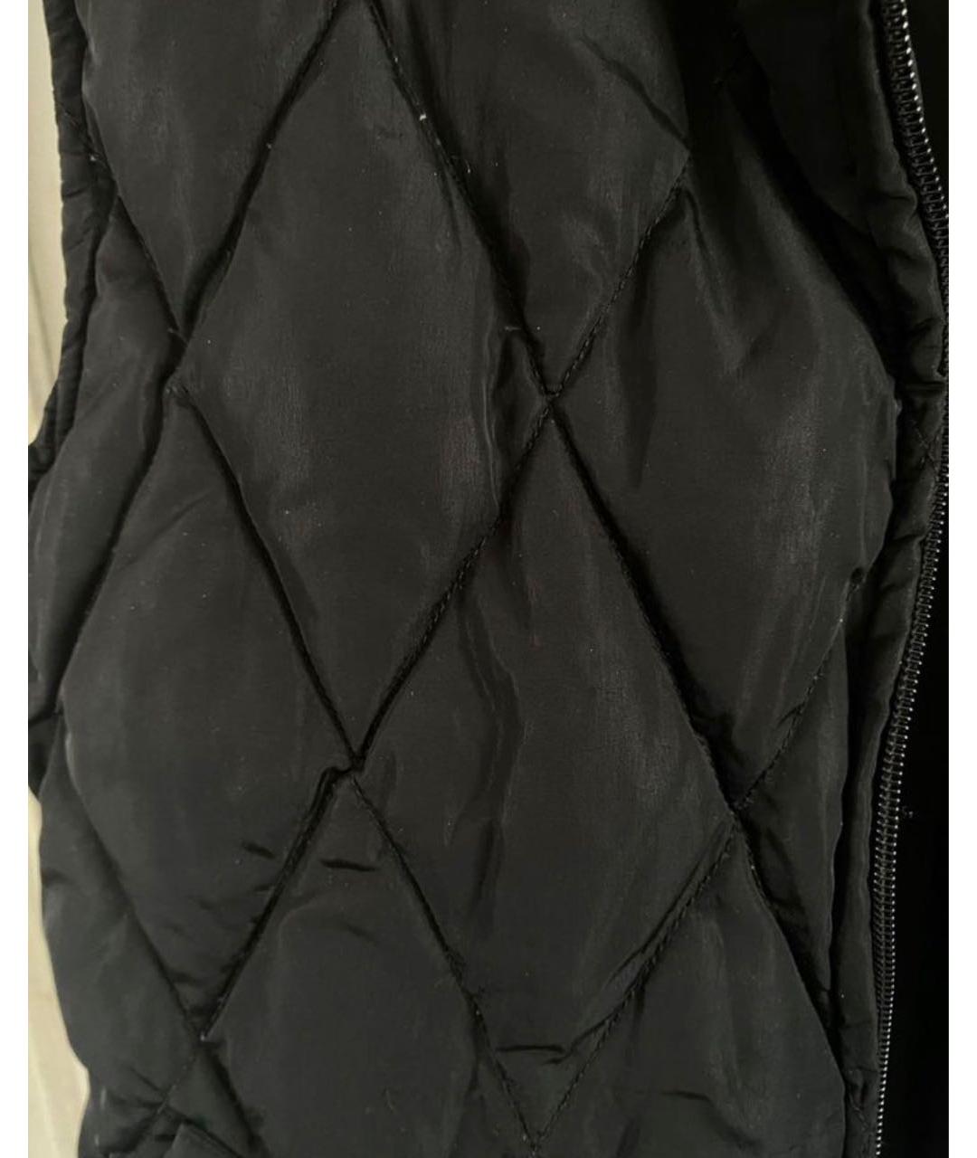 MONCLER Черный полиэстеровый жилет, фото 4