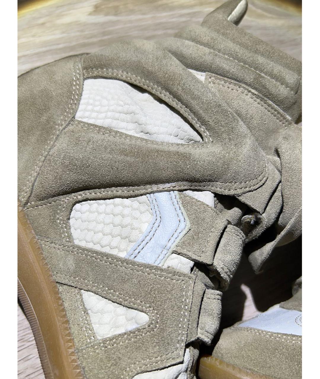 ISABEL MARANT Бежевые замшевые кроссовки, фото 6